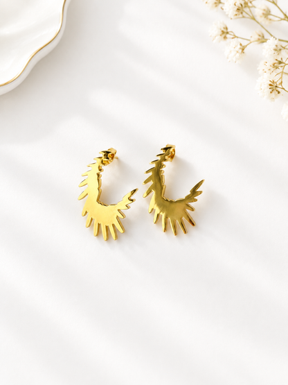 Sunburst Hoop Earrings