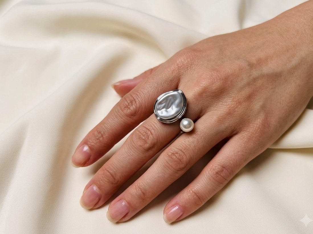 Ocean Pearl Duo Ring