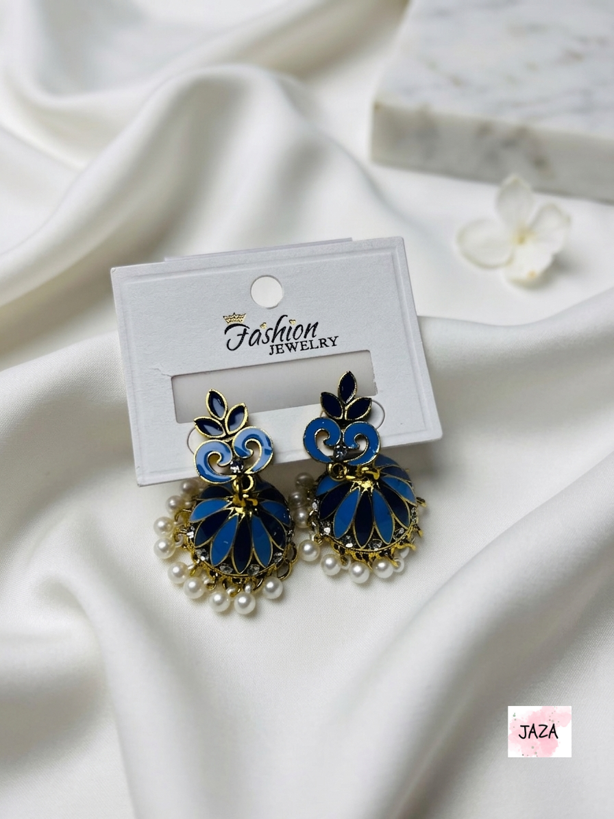Meher Blue Jhumkas