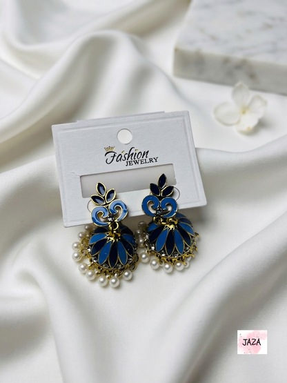 Meher Blue Jhumkas