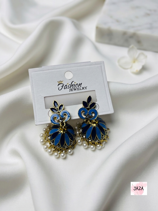 Meher Blue Jhumkas