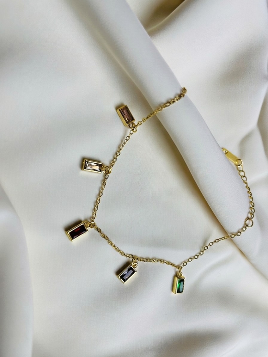 Aurora Multi-Gem Charm Bracelet