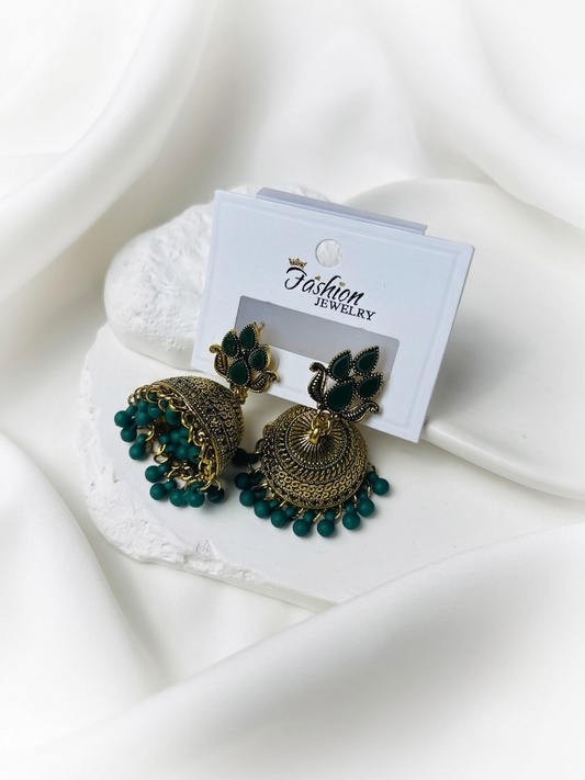 Meher Green Jhumkas