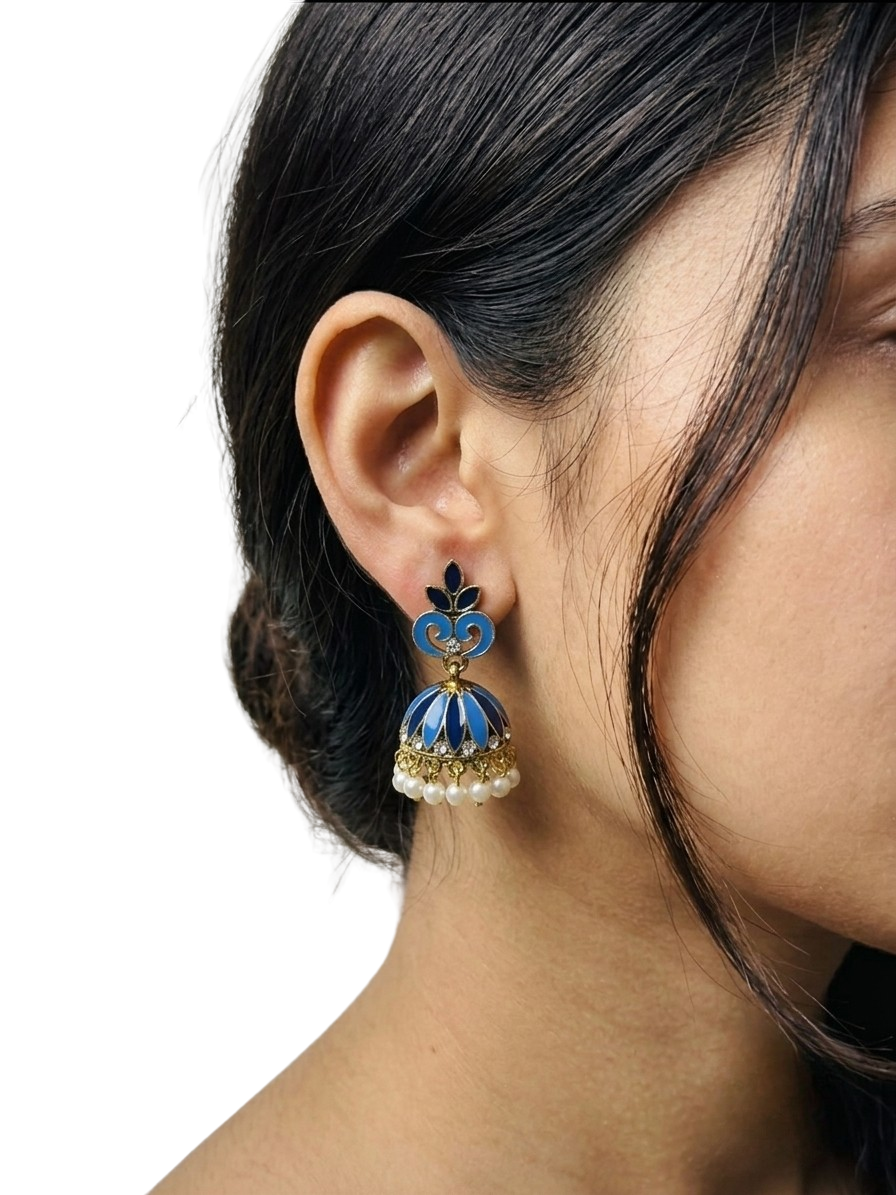 Meher Blue Jhumkas