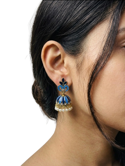 Meher Blue Jhumkas
