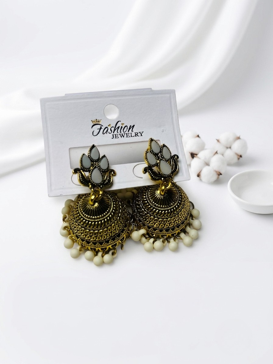 Ivory Grace Jhumkas