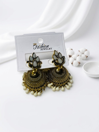 Ivory Grace Jhumkas