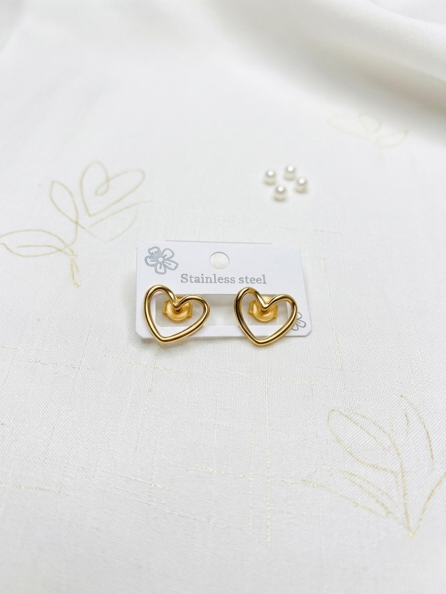 Open Heart Earrings