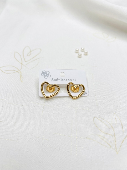 Open Heart Earrings