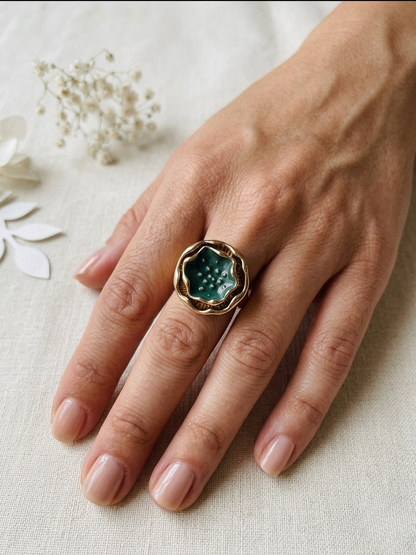 Jade Petal Ring