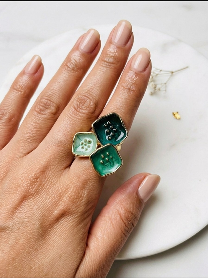 Verdant Bloom Statement Ring