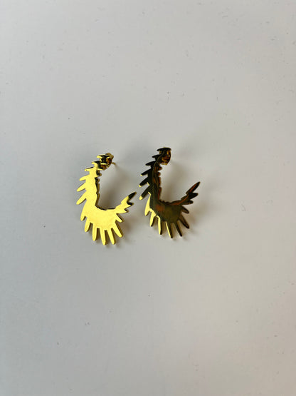 Sunburst Hoop Earrings