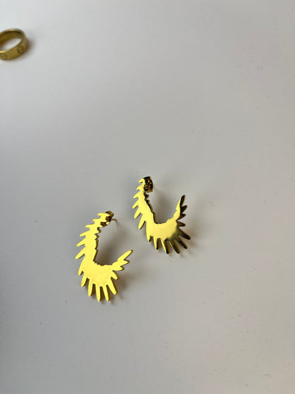 Sunburst Hoop Earrings